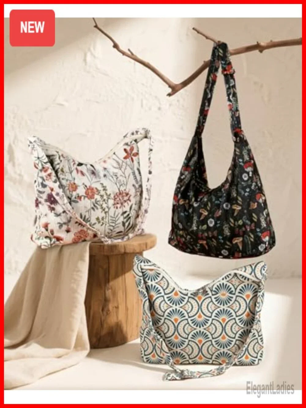 Corduroy Hobo Bag Large Shoulder Tote Zipper Travel Work Bag